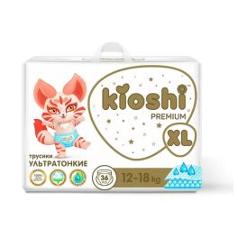 KIOSHI PREMIUM Подгузники-трусики ультратонкие XL 12-18 кг 36 шт 1/4