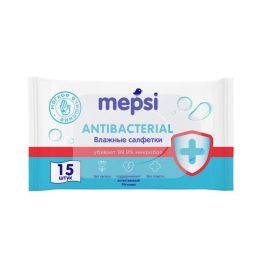 MEPSI Салфетки влажные антибактериальные (15шт) 1/60