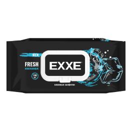 EXXE MEN Салфетки влажные 100 штук (муж парфюм. аромат) С0007348 1/12