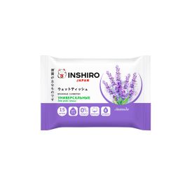 INSHIRO Салфетки влажные универсальные экстракт лаванда 15 шт/упак.1/96 SF634