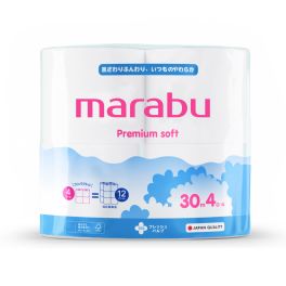 MARABU Бумага туалетная 3-х слойная 30м 4 рулона