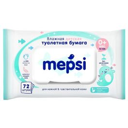 MEPSI Влажная туалетная бумага Mepsi для детей 72шт (Россия) 1/20