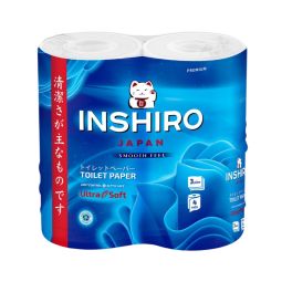INSHIRO Бумага туалетная Ultra Soft 3-х сл.4 шт. 23 метров с тиснением 1/12 SF818