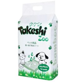 Пеленки впитывающие TAKESHI ZOO для животных бамбуковые 60*90 10 шт 1/8 (NEW 10)