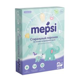 MEPSI Стиральный порошок детский д/стирки на основе нат. мыла гипоал. 400 гр. 1/12