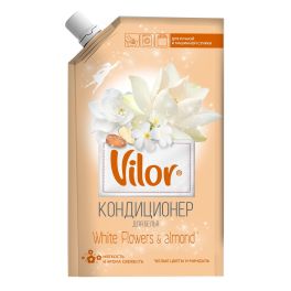 VILOR кондиционер 1000мл для белья Миндаль и белые цветы (мяг.уп) 1/6 23507