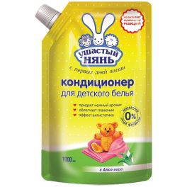 УШАСТЫЙ НЯНЬ Кондиционер/для белья 1л с алоэ-вера ДПак №03544 1/8