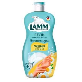 Lamm Средство для мытья посуды 450мл Ромашка и витамин Е 1/12 381748