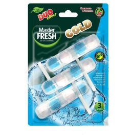 Master FRESH GOLD подвесной блок для унитаза DUO EFFECT 5в1 МОРСКОЙ, 3шт С0007434 1/24