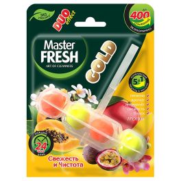 Master FRESH GOLD подвесной блок для унитаза DUO EFFECT 5в1 ТРОПИК, 1шт С0007426 1/24