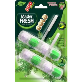 Master FRESH GOLD подвесной блок для унитаза DUO EFFECT 5в1 ХВОЯ, 2шт С0007427 1/24