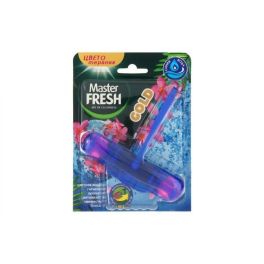 Master FRESH GOLD подвесной блок для унитаза ЦВЕТОТЕРАПИЯ Синяя вода 1шт С0007584 1/24