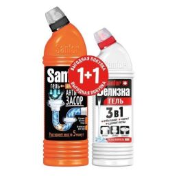Набор Sanfor д/Труб 750мл+Sanfor Белизна гель 500г 1/7 26412