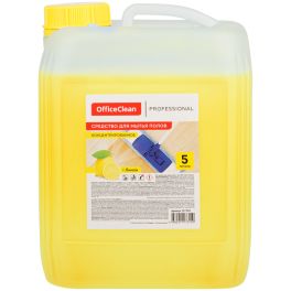 OfficeClean Средство для мытья полов Proffesional «Лимон», концентрат, канистра, 5л 257299