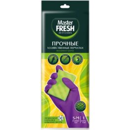 Master FRESH перчатки ПРОЧНЫЕ латексные с хлопком размер S/M, 1 пара С0007286    1/50