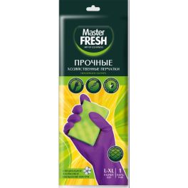 Master FRESH перчатки ПРОЧНЫЕ латексные с хлопком размер L/XL, 1 пара С0007255    1/50