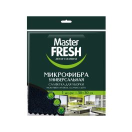 Master FRESH МИКРОФИБРА универсальная салфетка для уборки, 1шт. (30*30см) ЧЕРНЫЙ С0007795 1/50