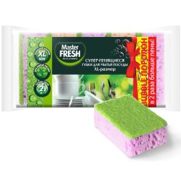 Master FRESH Губки для мытья посуды XL (bubble-поролон), 5шт. С0006055 1/40