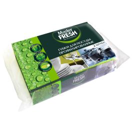 Master FRESH Губки для мытья посуды профилированные 2 шт black/(50) С0006373 1/50