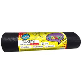 PARLO пакеты для мусора 30 литров, 20 штук (ЧЕРНЫЕ) С0006472 1/100