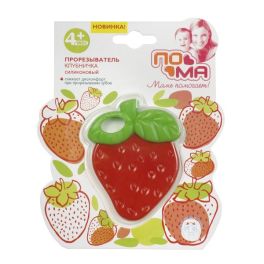 ПОМА Прорезыватель силиконовый «Клубничка», 1 шт. (силикон) 4+ 1613