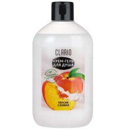 CLARIO Крем-гель для душа «Персик и сливки. Нежное очищение», 400 мл 2141106 1\5