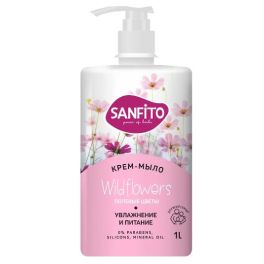 Sanfito крем-мыло Sensitive 1000мл Полевые цветы 1/8 24855