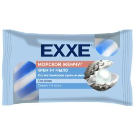 EXXE Крем-мыло 1+1 «Морской жемчуг» (СИНЕЕ полосатое), 90г х 1штука С0007674 1/36