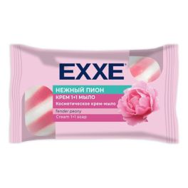 EXXE Крем-мыло 1+1 «Нежный пион» (РОЗОВОЕ полосатое), 90г х 1штука С0007676 1/36