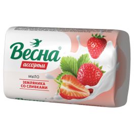Мыло      «ВЕСНА Ассорти» 90г Земляника со сливками 6/72