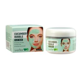 Кислородная пузырьковая зеленая маска для лица с огурцом, 100гр   9756901