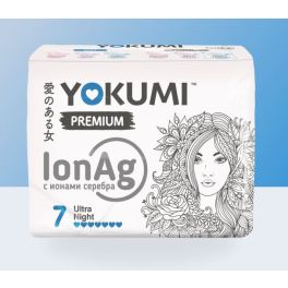 YOKUMI Premium Прокладки женские гигиенические Night, 7 шт 1/24
