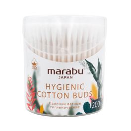 MARABU Ватные палочки Botanica 200шт/уп (пласт банка), 1/48