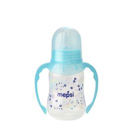 MEPSI Бутылочка для кормления с ручками с силиконовой соской 125 мл, 4+ 0202