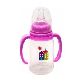 ПОМА Бутылочка с ручками 140 мл. (ПП, силикон,со средним потоком) 4+ 3410
