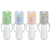 КК Бутылочка для кормления с соской и ручками, талия 250 мл, в ассорти/12 шт КК1215