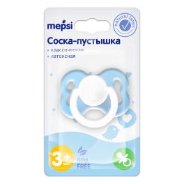 MEPSI Соска-пустышка латексная классическая, 3+ 0322 МИКС