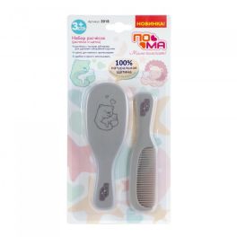 ПОМА Набор расчесок для волос, 2 шт. (АБС-пластик, щетина из натуральной шерсти) 3+ 3918