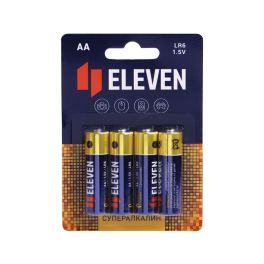 Батарейка Набор 4шт Eleven SUPER AA (LR6) алкалиновая, BC4 301756