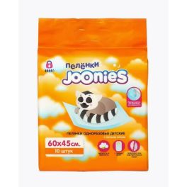 JOONIES Пеленки детские одноразовые 60х45, 10 шт.