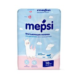 MEPSI Пеленки впитывающие ультратонкие с абсорбентом 60*40 10шт/уп 0536 1/36