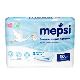 MEPSI Пеленки детские впитывающие 40*60 30шт/уп 1/9