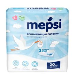 MEPSI Пеленки детские впитывающие 60*90 20шт/уп 1/6