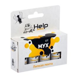 Липкая лента от мух HELP 4шт, дисплей-бокс 1/96/24