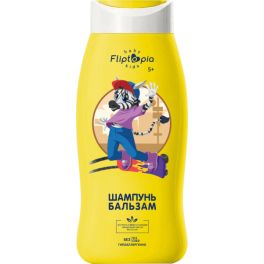 Fliptopia baby Детский шампунь-бальзам 2в1 «Освежающий дюшес» 5+ 250 мл 1\6
