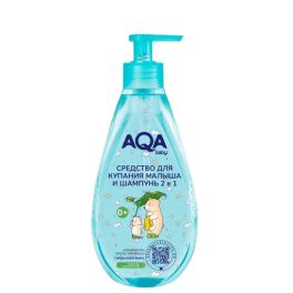 AQA baby Средство для купания малыша и шампунь 2 в 1, 400 мл  02011105/02