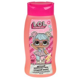 ЛОЛ Шампунь-гель 2в1 сладкий банан с экс оливы и алоэ, 250мл 1/6