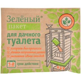 Средство для дачных туалетов Зеленый пакет на 2 мес., 30 г 7993246