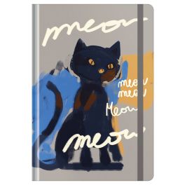 Ежедневник недатированный А5, 128л., 7БЦ, BG «Meow-meow», soft-touch  Ен5_7БЦ128_лc_р 12384