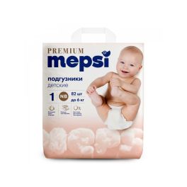 MEPSI Подгузники PREMIUM  NB до 6кг (82шт) 1/4